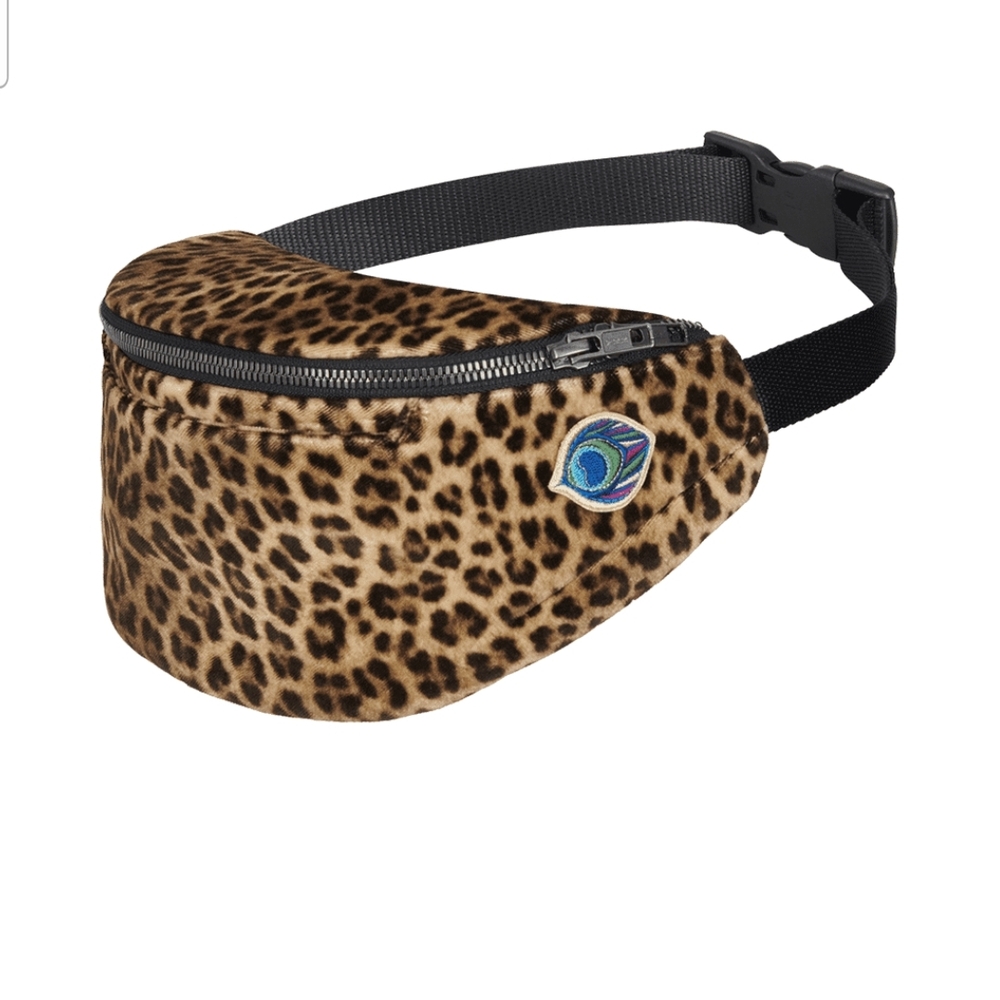 NIB Discontinued Artipoppe Magic Belt Bag Leopard In Organic Velvet